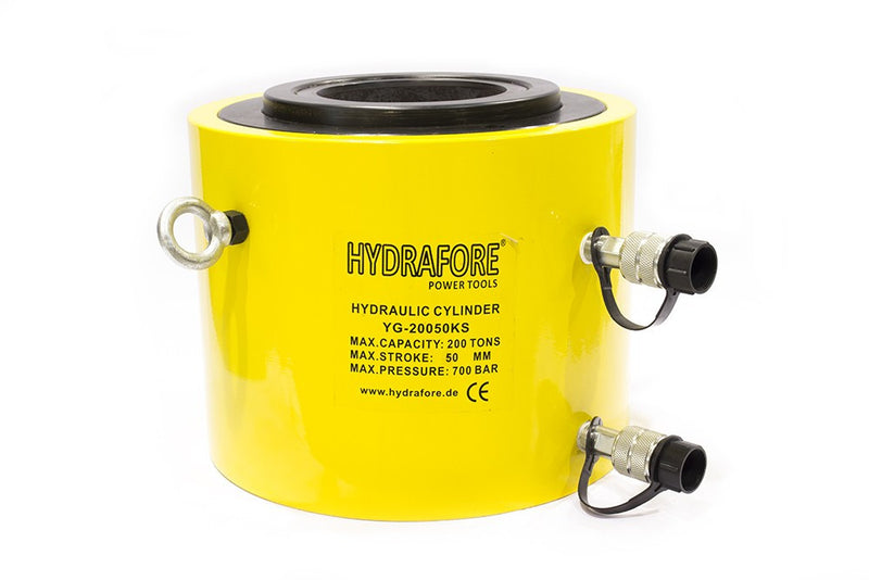Kettős működésű üreges hidraulikus munkahenger (200 T, 50mm) (YG-20050KS)