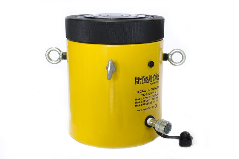 Egyszeres működésű biztosítóanyás hidraulikus munkahenger (200 T, 50mm) (YG-20050LS)
