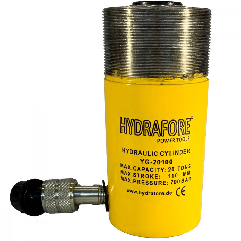 Egyszeres működésű, gallérmenetes hidraulikus munkahenger (20T, 100mm) (YG-20100CT)