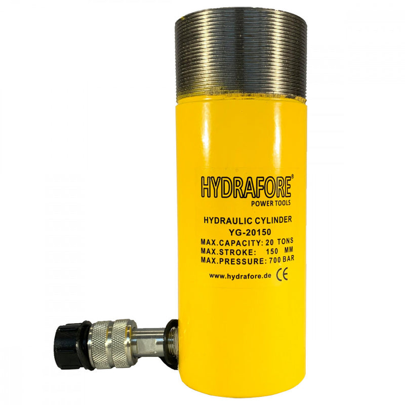 Egyszeres működésű, gallérmenetes hidraulikus munkahenger (20T, 150mm) (YG-20150CT)