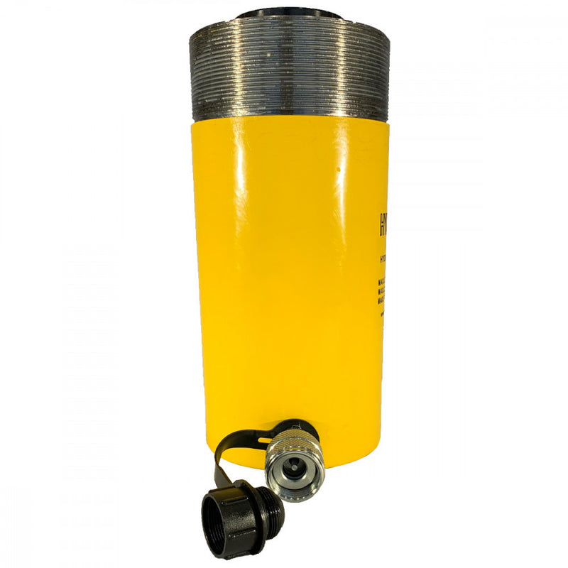 Single-acting Hollow Hydraulic Cylinder with Collar Thread (30T, 100mm) (YG-30100KCT)