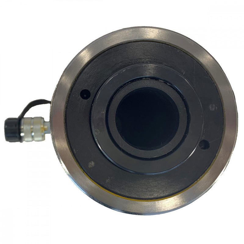 Single-acting Hollow Hydraulic Cylinder with Collar Thread (30T, 100mm) (YG-30100KCT)