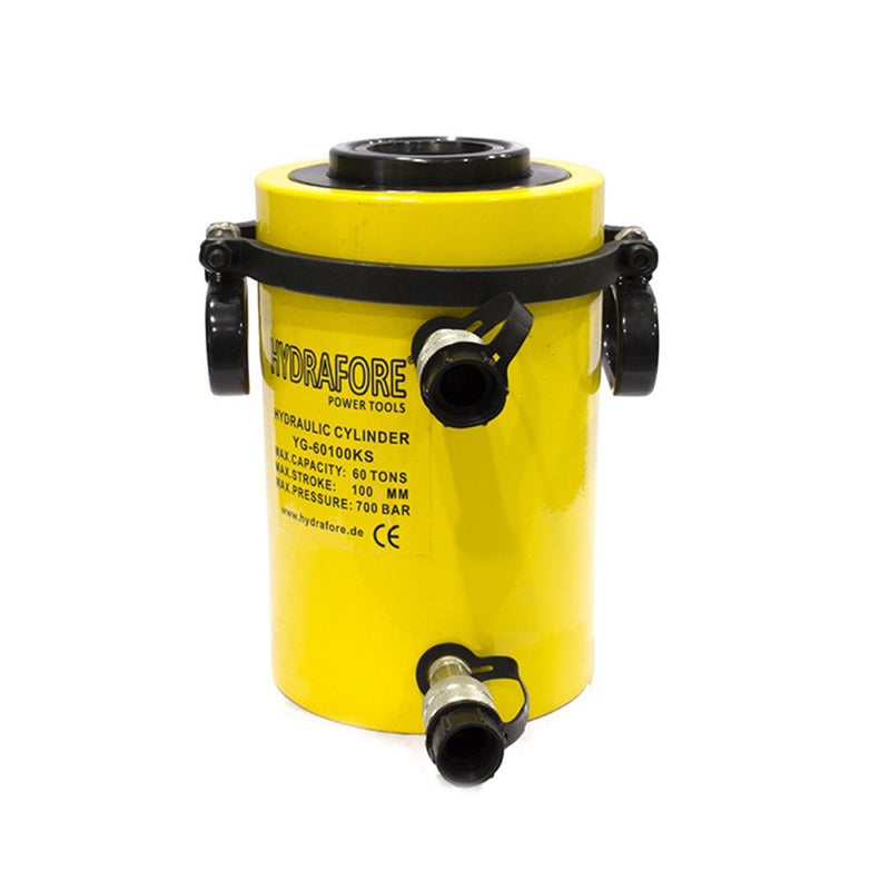 Kettős működésű üreges hidraulikus munkahenger (30T, 100mm) (YG-30100KS)