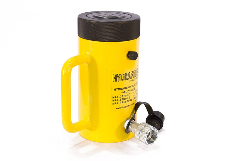 Egyszeres működésű biztosítóanyás hidraulikus munkahenger (30T, 100mm) (YG-30100LS)