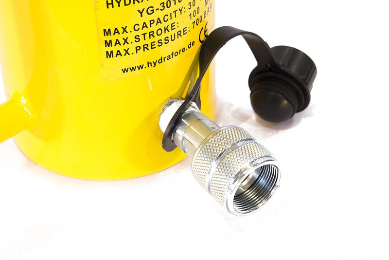 Egyszeres működésű biztosítóanyás hidraulikus munkahenger (30T, 100mm) (YG-30100LS)