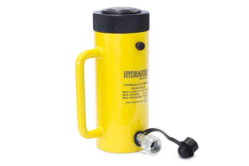 Egyszeres működésű biztosítóanyás hidraulikus munkahenger (30T, 150mm) (YG-30150LS)