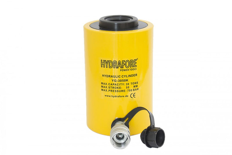 Egyszeres működésű üreges hidraulikus munkahenger (30T, 50mm) (YG-3050K)