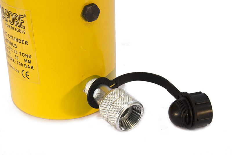 Egyszeres működésű biztosítóanyás hidraulikus munkahenger (30T, 50mm) (YG-3050LS)