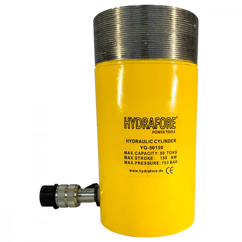 Egyszeres működésű, gallérmenetes hidraulikus munkahenger (50T, 150mm) (YG-50150CT)