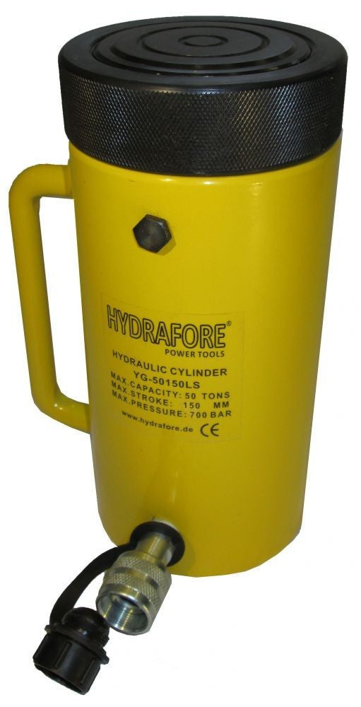 Egyszeres működésű biztosítóanyás hidraulikus munkahenger (50T, 150mm) (YG-50150LS)