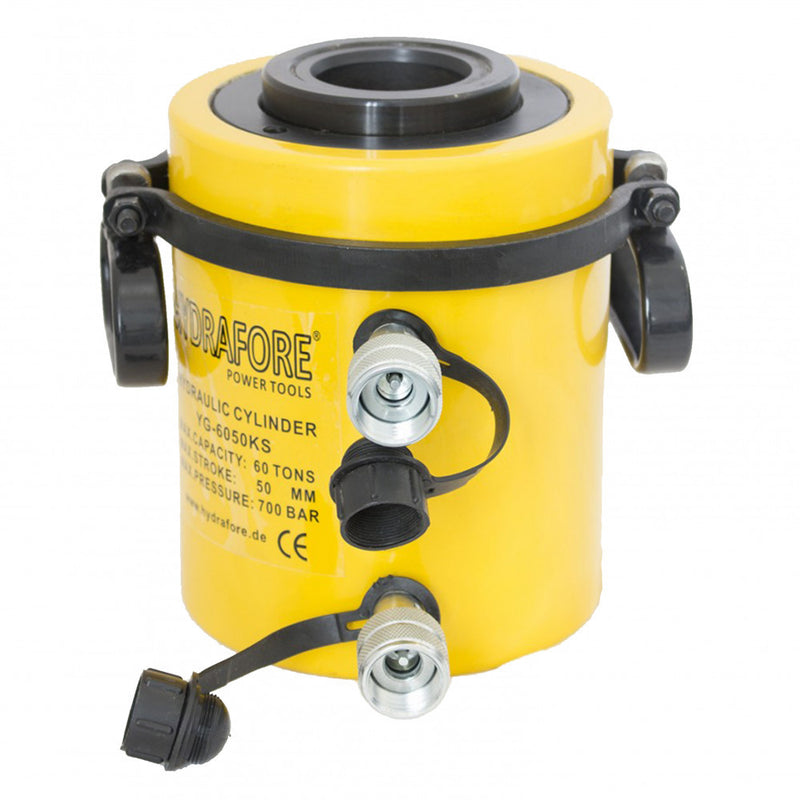 Kettős működésű üreges hidraulikus munkahenger (60 T, 50mm) (YG-6050KS)