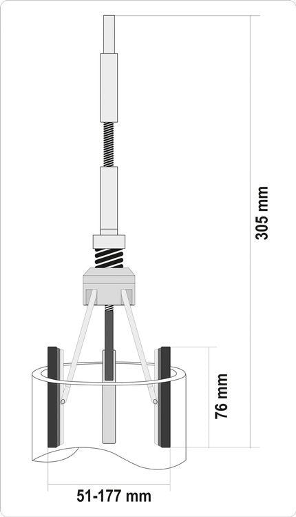 Henger hónoló 51-177 mm (YT-05812)