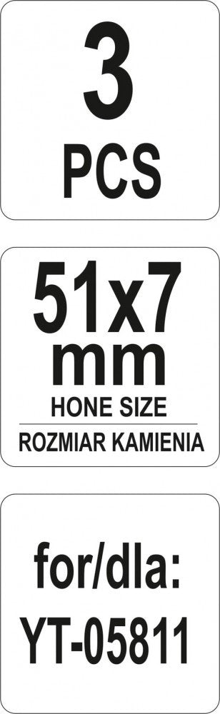 Cserélhető pofa hónolóhoz 51X7mm (3db) (YATO YT-05816)