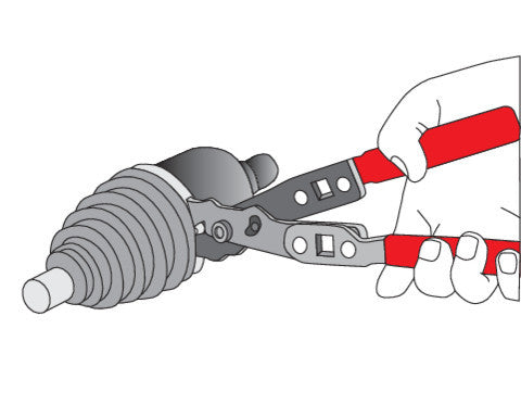 CV joint boot clamp pliers, 235mm (YATO YT-0606)