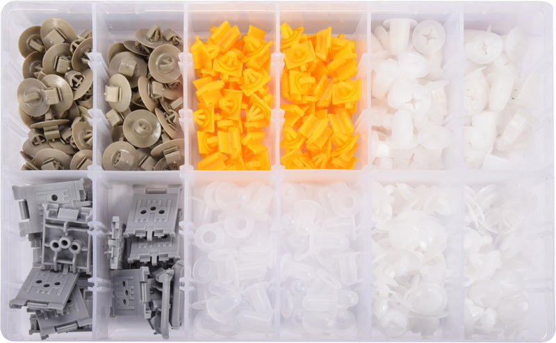 Upholstery clips and hole plugs kit for Renault, 300 pcs (YATO YT-06651)