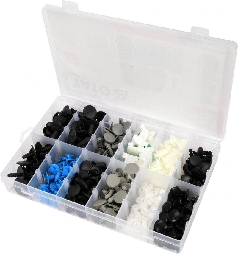 Upholstery fastener, hole plug set Fiat 308pcs (YATO YT-06654)