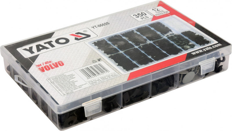 Kárpit rögzítő patent, furatfedő készlet Volvo 350db (YATO YT-06655)