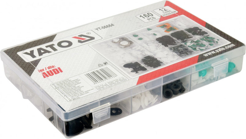 Kárpit rögzítő patent, furatfedő készlet Audi 160db (YATO YT-06664)
