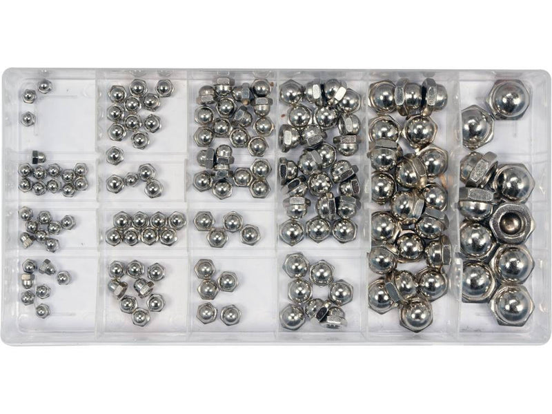 Hexagon Flange Nut Set M3-M10, 150 pcs (YATO YT-06775)