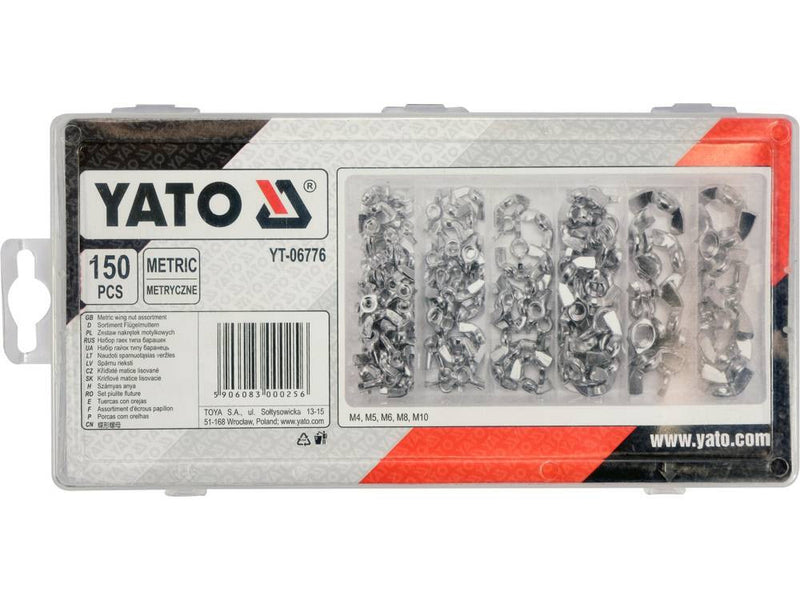 Wing Nut Set M4-M10, 150 pcs (YATO YT-06776)