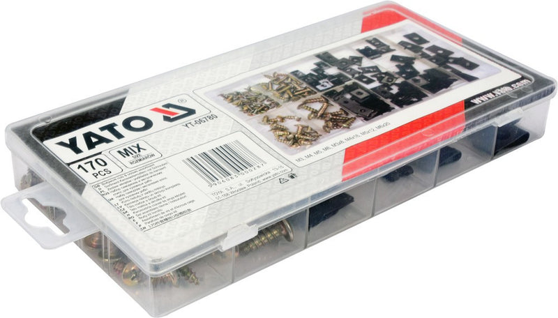 Fém lemezanya és csavar készlet 170 db (YATO YT-06780)