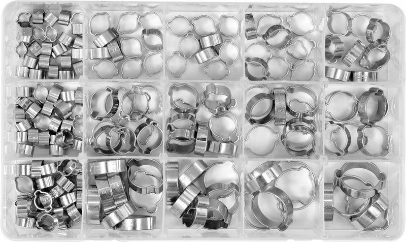 Galvanized steel clamp set, 175 pieces (YATO YT-06784)