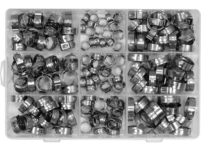 Galvanized steel clamp set 170 pieces (YATO YT-067842)
