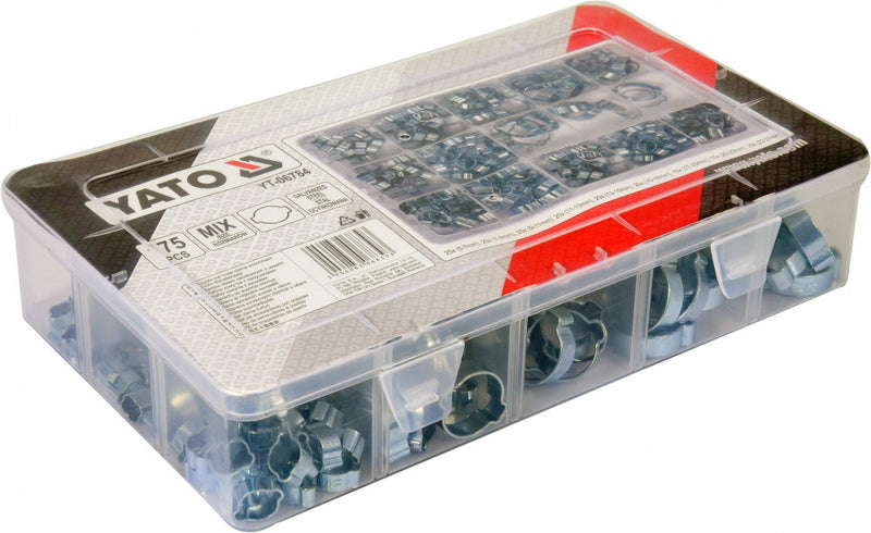 Galvanized steel clamp set, 175 pieces (YATO YT-06784)