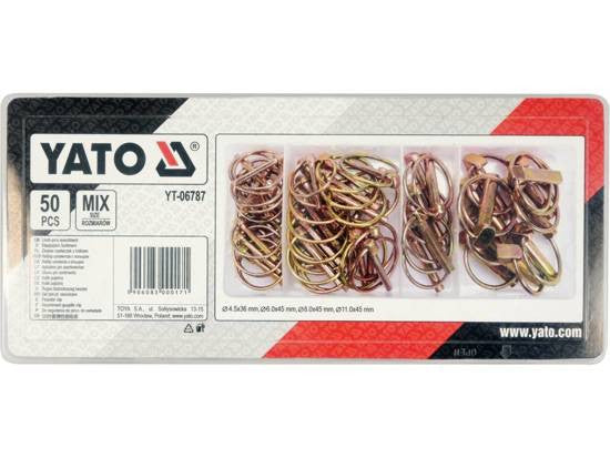 Rugós biztosítószeg készlet 50 db (YATO YT-06787)