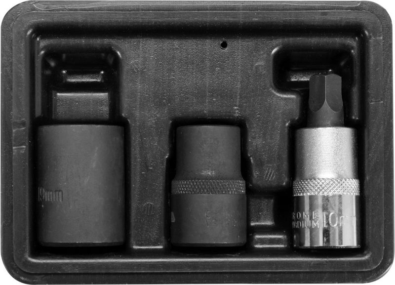 Socket set for brake calipers, 10-14-19mm, 1/2" (YATO YT-06807)