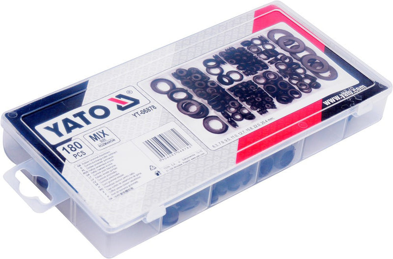 Kábelátvezető gumigyűrű készlet 180részes (YATO YT-06878)