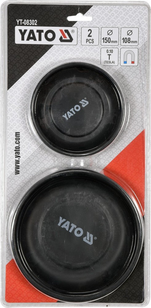 Magnetic dish set, 2 pcs Ø108 mm, Ø150 mm (YATO YT-08302)