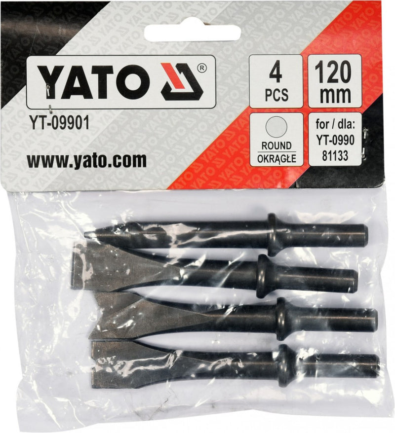 Vésőszár készlet YT-0990-hez (120mm) 4 darabos (YATO YT-09901)