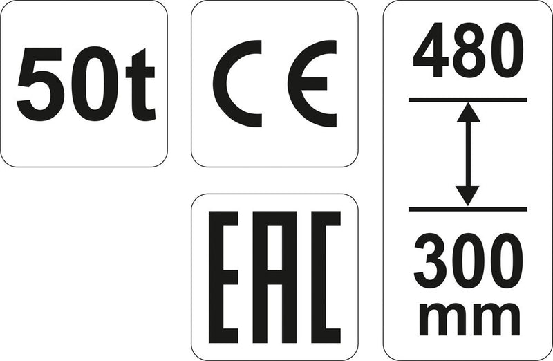 Palackemelő, 50 T, 300-480mm (YATO YT-17009)