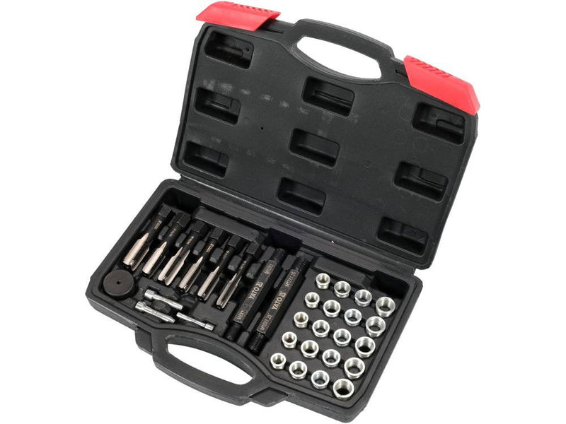 33-piece Glow Plug Thread Repair Kit M8-M12 (YATO YT-17710)