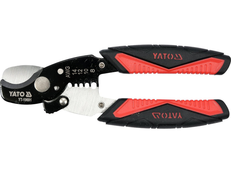 Cable cutter and wire stripper 170mm, 1.6 mm2 and 3.2mm2 (YATO YT-19691)