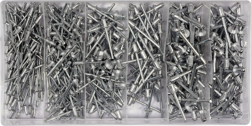 Aluminium Pop Rivet Set, 400 pcs, 2.4-4.8mm (YATO YT-36420)