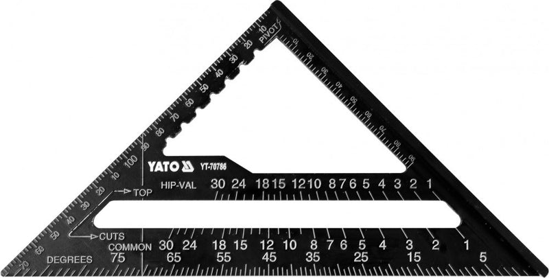 Derékszög, szögmérő, ALU 180mm (YATO YT-70786)