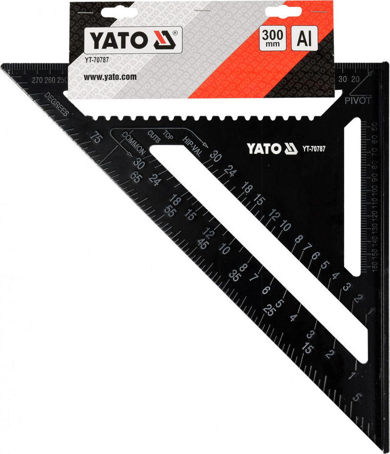 Derékszög, szögmérő, ALU 300 mm (YATO YT-70787)