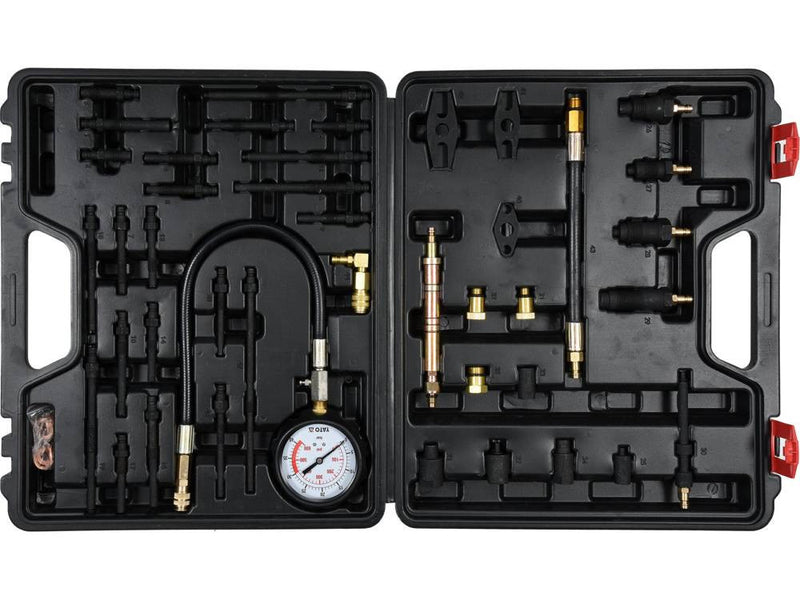 Compression and vacuum test kit, petrol/diesel, 50 pcs, 0-40bar (YATO YT-73012)