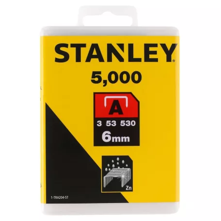 Tűzőkapocs "A" 6mm (3/53/530) 5000db (STANLEY 1-TRA204-5T)