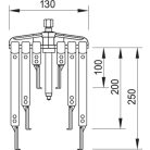 Csapágylehúzó készlet, 9 karral 200x150/220/300mm (GEDORE 1.07/AS-2)