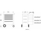 Szerszámkocsi, 7 fiókkal (GEDORE 2005 0511)