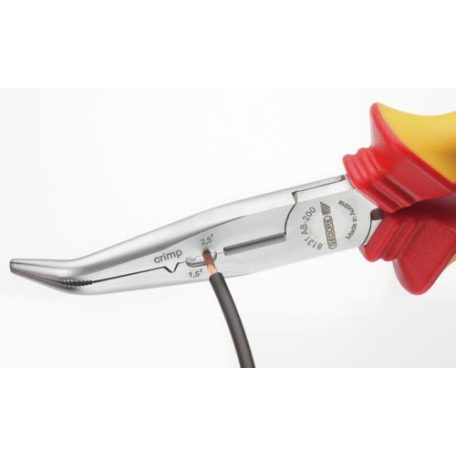 VDE többfunkciós fogó hajlított, hossza: 200mm 2K-markolat (GEDORE VDE 8131 AB-200 H)