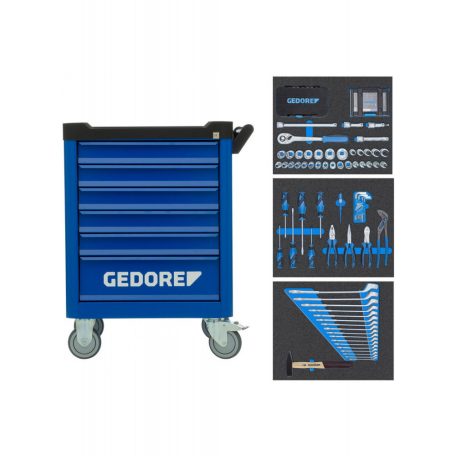 Workster smartline BLACK EDITION szerszámkocsi 172 részes szerszámkészlettel (GEDORE WSL-M-TS-172)