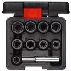   Csavarkihajtó dugókulcs, törtcsavar kiszedő készlet 1/2" 10 részes (GEDORE R68003010)