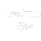 Univerzális fogó 7", 17 fokozatban állítható (GEDORE 142 7 TC)