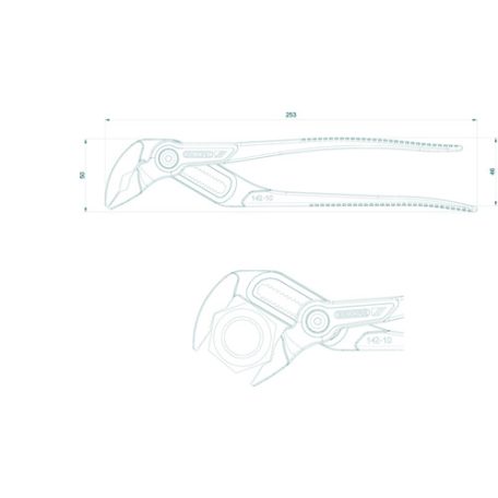 Univerzális fogó 7", 17 fokozatban állítható (GEDORE 142 7 TC)