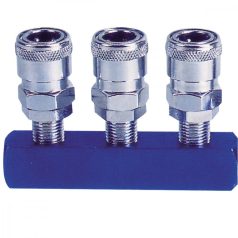   Levegő Elosztó 3 ágú gyorscsatlakozó és 1/4" belső menetes (ANYA) (3W-B)