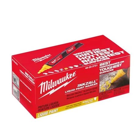 INKZALL™ Jelölő filc szelepes Sárga  (MILWAUKEE 48223721) 